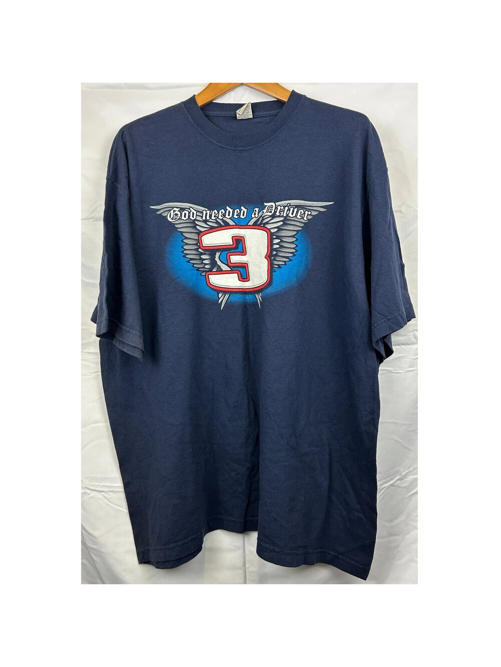 Vintage Dale Earnhardt The Intimidator T Shirt XL God Needed A Driver 2001 Blue